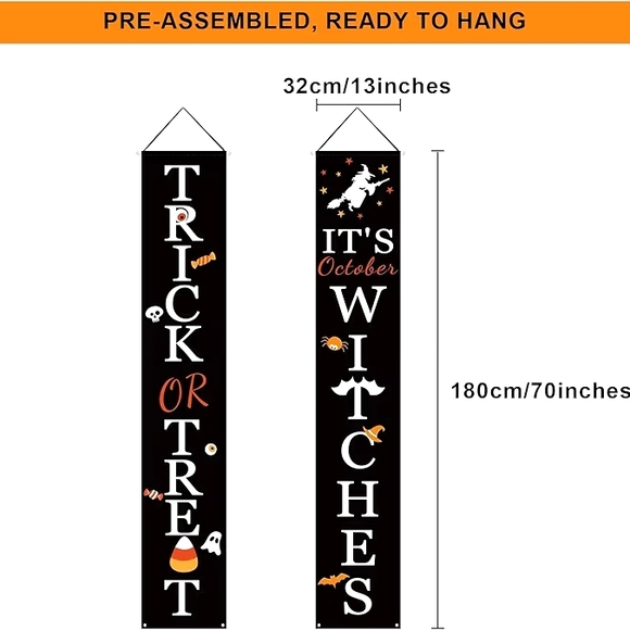 Halloween Trick or Treat and Witches Banners - Picture 3 of 6